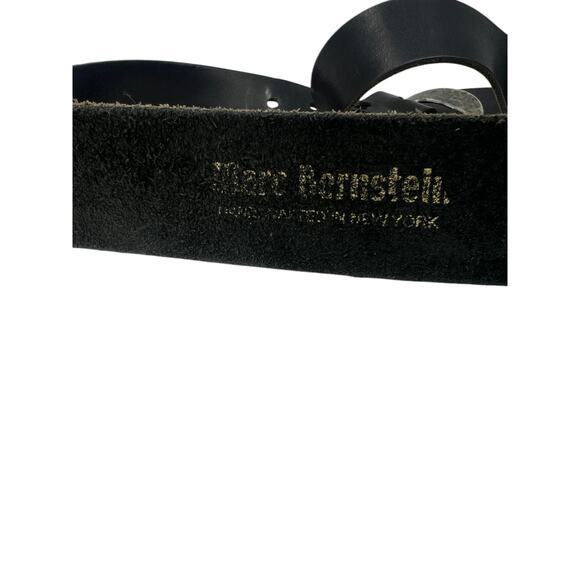 Unisex Men's 38 / Marc Bernstein Artisan Crafted Leather Unique  Stitched Belt - Picture 3 of 4